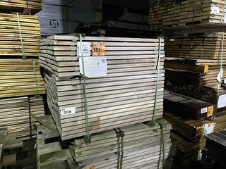Ca. 216x Ipé hardhouten planken vierzijdig geschaafd, 25x95mm, lengte